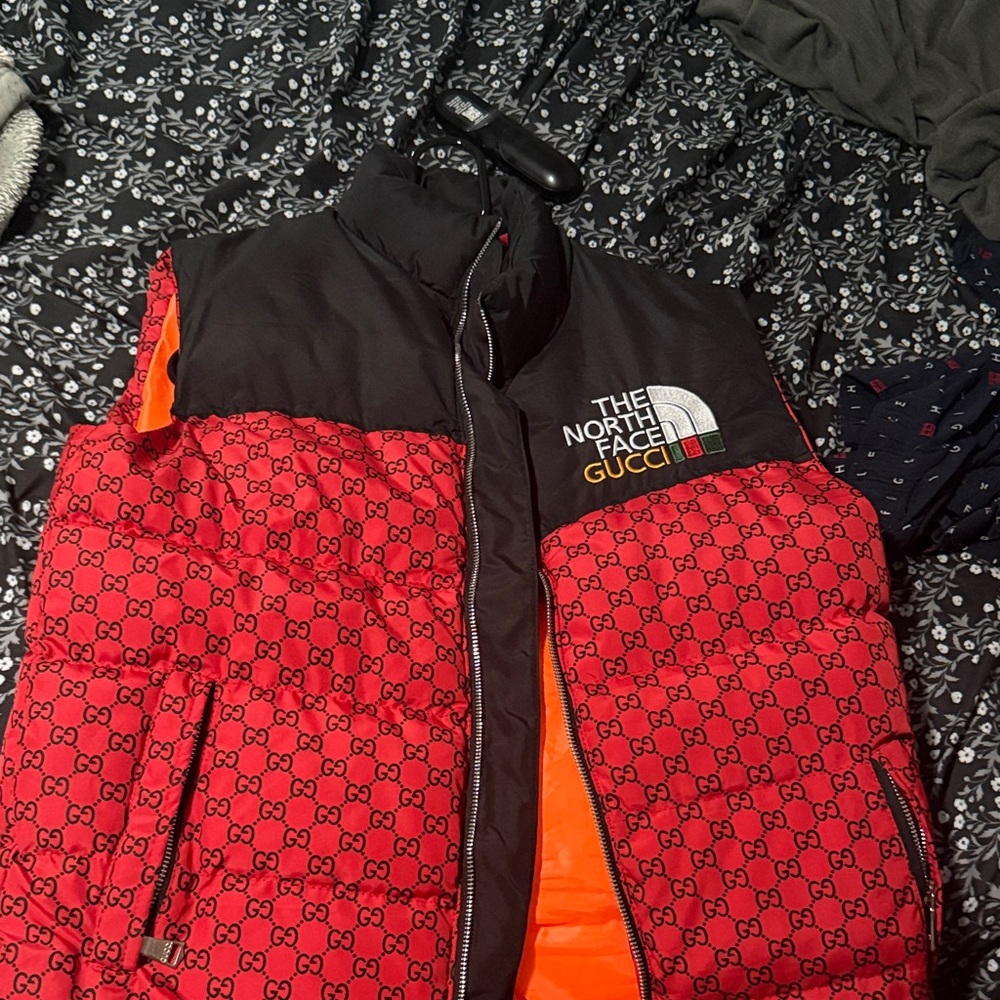 The North Face Red and Black Kids Vest